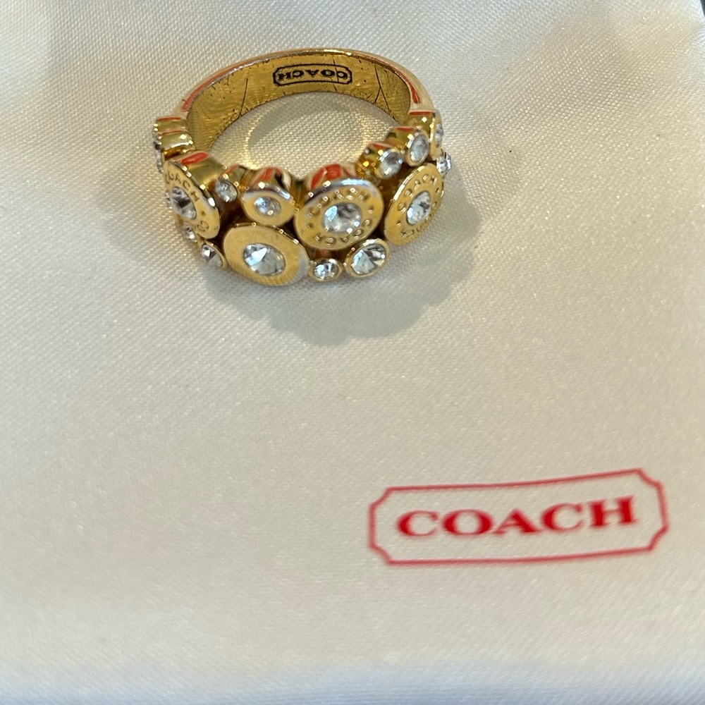 Coach ring gold size 7